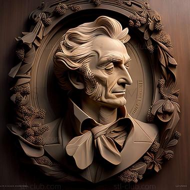 3D model Fitz Hugh Lane American artist (STL)